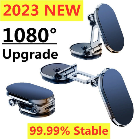 Rotate Metal Magnetic Car Phone Holder Foldable Universal Mobile Phone Stand Air Vent Magnet Mount GPS Support - Ryprime