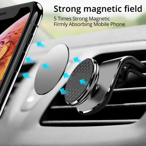 Magnetic Car Phone Holder Air Vent Magnet Mount Smartphone Phone Holder Car Rotation Bracket - Ryprime