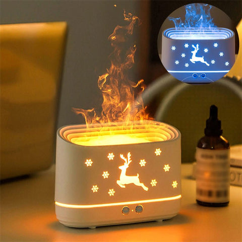 Elk Flame Humidifier Diffuser Lamp with LED Light & Natural Sounds - Ryprime
