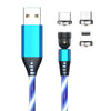 540 Rotate Luminous Magnetic Cable 3A Fast Charging Mobile Phone Charge Cable For LED Micro USB Type C For I Phone Cable - Ryprime