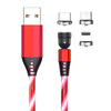 540 Rotate Luminous Magnetic Cable 3A Fast Charging Mobile Phone Charge Cable For LED Micro USB Type C For I Phone Cable - Ryprime
