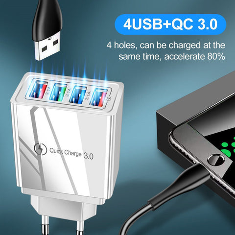 Luminous Color Mobile Phone Charging Head Intelligent 3A - Ryprime