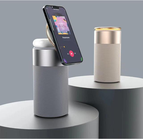 3 - in - 1 Wireless Charger Speaker Lamp with Touch Light - Ryprime